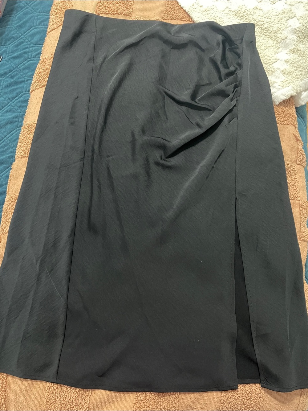a new day Black Pencil Skirt with Front Slit